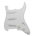 thumbnail image 1 of Guitar Pickguard, Five Way Switch, Professional Vintage Metal Pickup Bridge Set, SSS white, 1 of 9