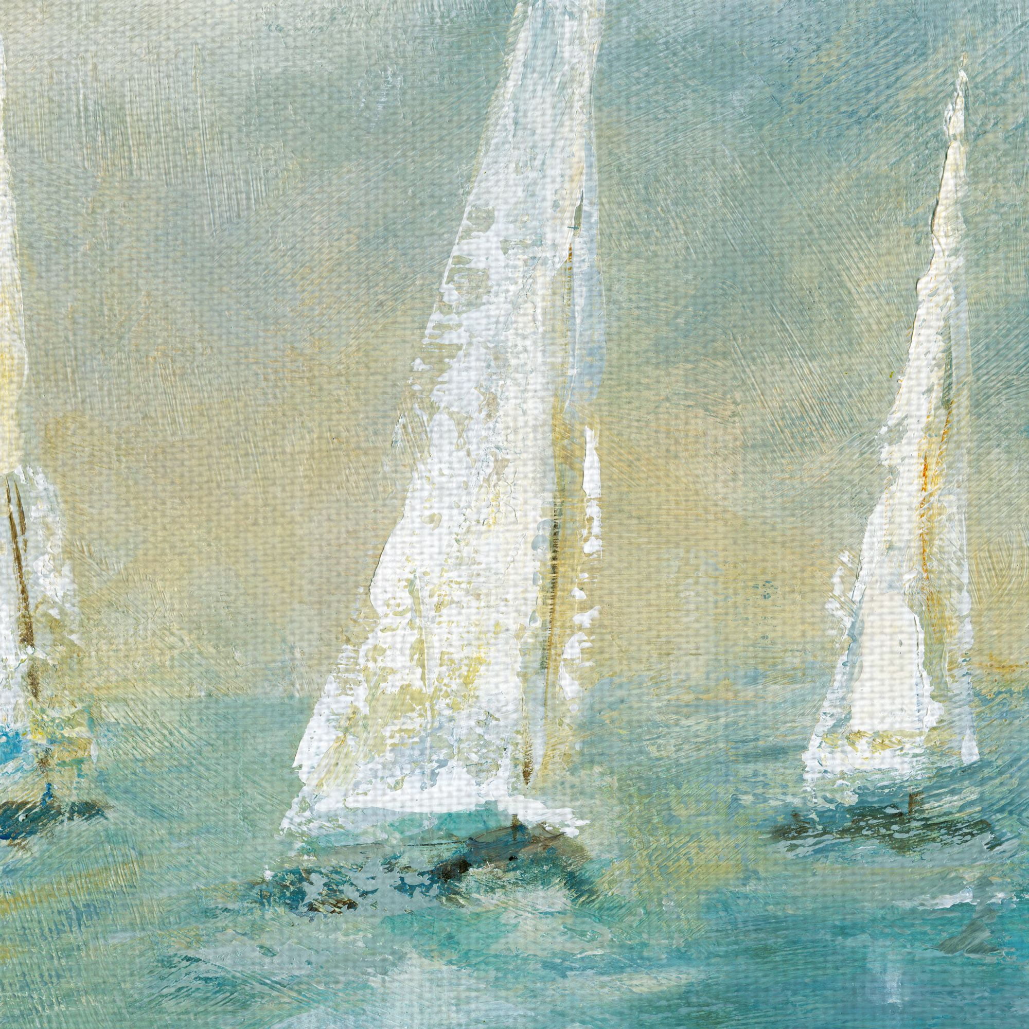 Fine Art Canvas Ocean Breeze Sailboats by Carol Robinson Canvas Art Print