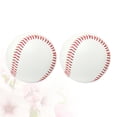 thumbnail image 1 of OUNONA 2Pcs Soft Baseballs White PU Baseball Practice for Kids Eye Hand Coordination, 1 of 7