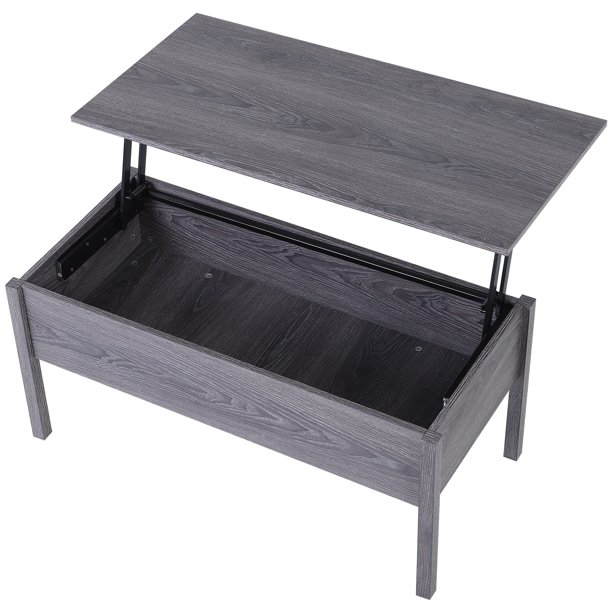 39" Modern Lift Top Coffee Table Desk With Storage