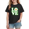 thumbnail image 2 of Xdegoge Kids Girls Daisy Love T-Shirt, Playful Flower-Inspired Graphic Tee for Toddlers and Teens, Lightweight Cotton for Comfort 3-10Y, 2 of 9