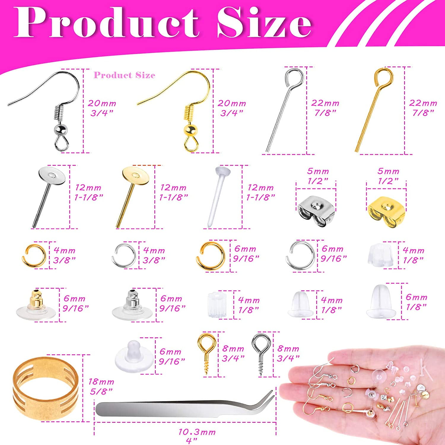 Set Of 2500 DIY Earring Making Supplies Kit With Earring Hooks Jump Rings  Pliers - Buy Set Of 2500 DIY Earring Making Supplies Kit With Earring Hooks  Jump Rings Pliers Product on