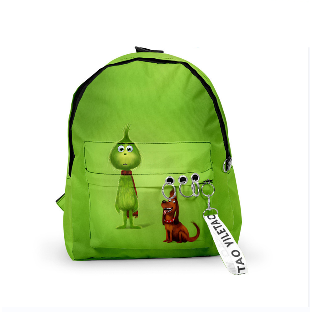 Green Cartoon Backpack School Bag,Back to School Bags ,Christmas Gifts