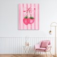 thumbnail image 2 of Stupell Industries Coquette Strawberries over Stripes Canvas Wall Art design by Nina Jacobs, 40 x 30, 2 of 7