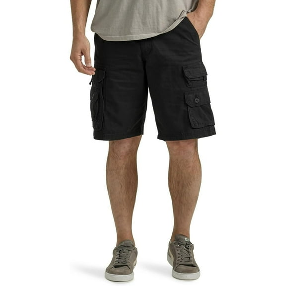 Lee Men's Dungarees Belted Wyoming Cargo Short, Black,