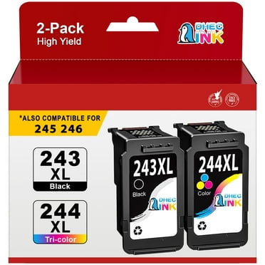 243 244 Ink Cartridges for Canon Ink 245 and 246 243 and 244 Combo for PG 243 Black Ink ( 2 Pack)