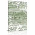 thumbnail image 3 of Canvas Wall Art Home Sweet Home Canvas Art Print Country Farmhouse Minimalist Leaf Green Wood Grain Wall Decor for Living Room Bedroom Artwork Decorations Stretched Framed Ready to Hang 16"x20", 3 of 9