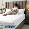 thumbnail image 5 of Utopia Bedding Extra Deep Pocket Twin XL Fitted Sheet, Fits up to 21 Inch Mattress - Hotel Luxury, Soft, Breathable and Comfy - Shrinkage and Fade Resistant - Easy Care White, 5 of 8