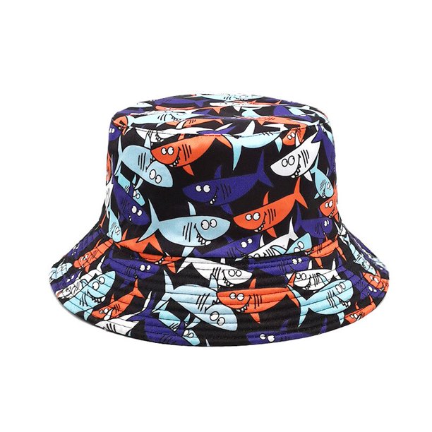 Sombrero de pescador plegable de doble cara para hombre y mujer, gorra de pescador con degradado de doble cara, Hip Hop, protector solar, algodón, plano, pareja, Verano Fivean unisex
