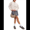 thumbnail image 3 of Suéteres Tipo Cárdigan con Lazo Frontal para Mujer, de Punto Grueso, con Mangas Largas Abullonadas, Modernos Abrigos para Otoño e Invierno. Albaricoque L, 3 of 8