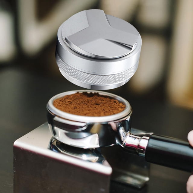 Nivelador de café de doble cabezal Macarena para cafetera máquina plata 53mm Distribuidor de café