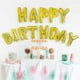 thumbnail image 3 of Letras de aluminio para cumpleaños inflables en pulgadas (doradas) 16 banderines autoadhesivos para pared, 3 of 4