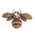 thumbnail image 2 of Broche Joyería Retro Forma De Abeja Aleación Atractivo Decorativo Rhinestones Pin Adorno Para Abrigo Traje Café, 2 of 5
