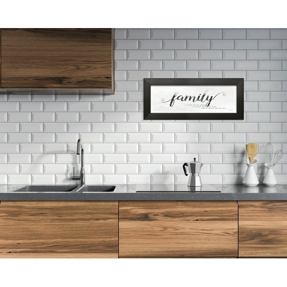 Gango Home Decor Contemporary Family - A Whole Lot of Love; One 18x8in Art Print in Black Frame