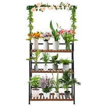 Metal Plant Stand 3-Tier Rack Flower Pot Shelf Garden Indoor Outdoor Display 31.4''L*13.4''W*68.1''H