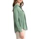 thumbnail image 4 of CAMISAS ELEGANTES PARA MUJER INSPIRADAS CHIC, CON CUELLO PUNTA V Y MANGAS LARGAS, BLUSA DE SATÉN SUAVE M VERDE POLVO, 4 of 8