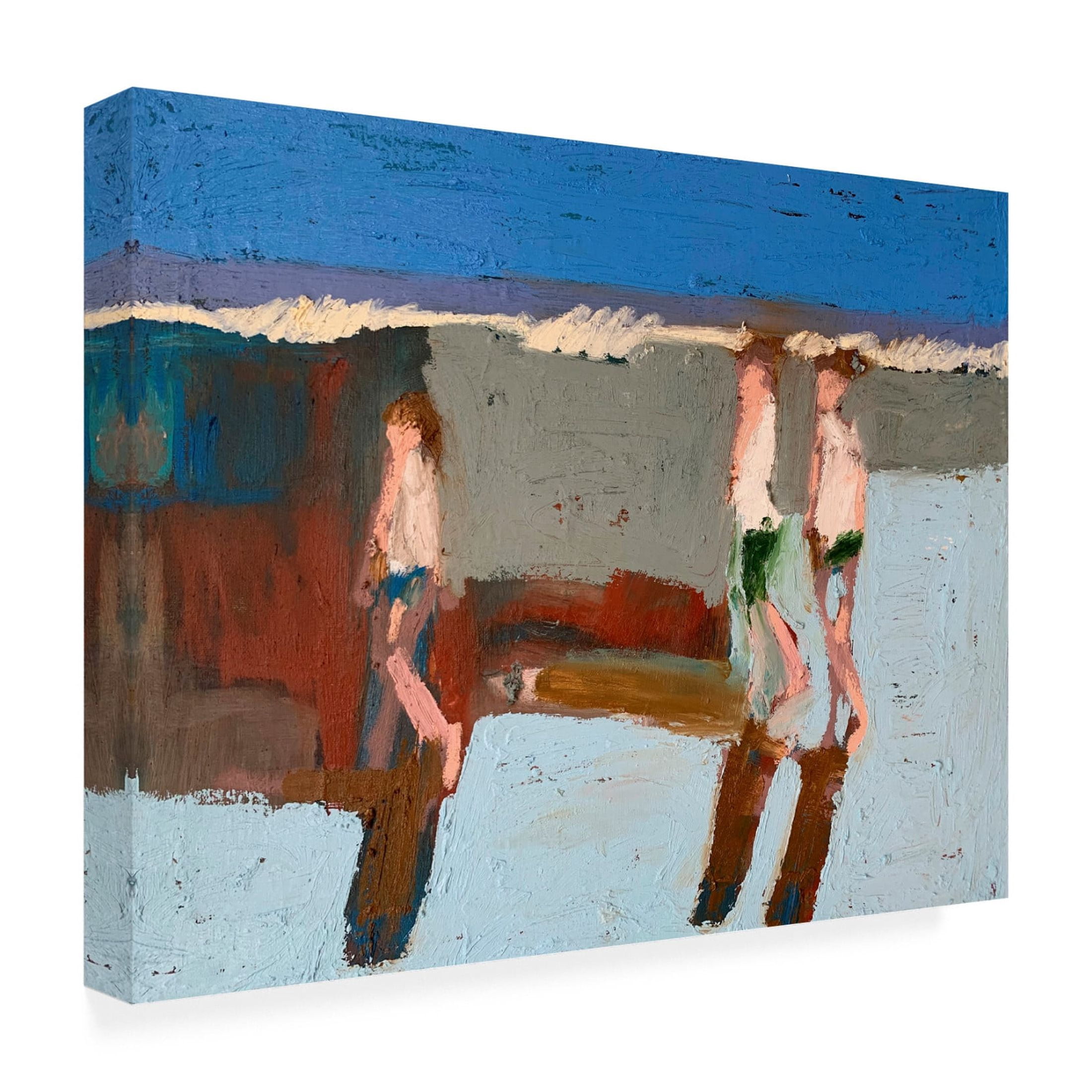 Canvas Wall Art - Erin McGee Ferrell 'Beach Walkers I' Wall Art for Living Room, Bedroom, or Office Décor by Trademark Fine Art - 24 x 18 Inches