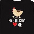 thumbnail image 4 of Inktastic My Chickens Love Me Boys or Girls Long Sleeve Toddler T-Shirt, 4 of 5