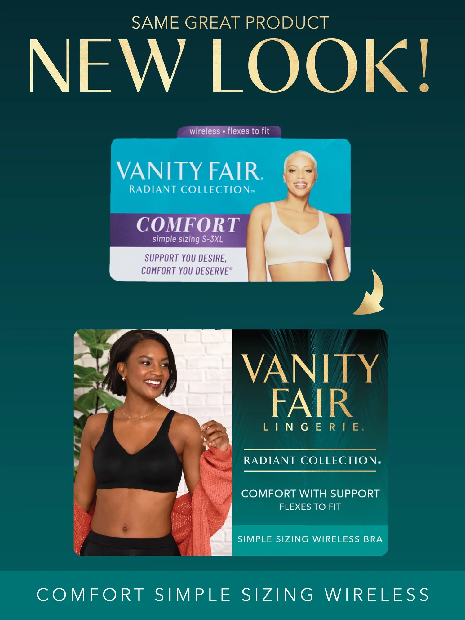Vanity Fair Radiant Women's Wireless Bra, Seamless Back photo 8