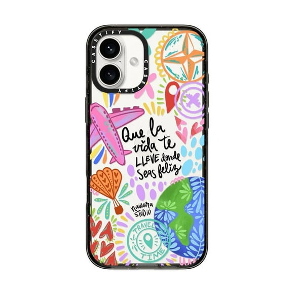 Funda de teléfono CASETiFY Impact para iPhone 16 Plus Ser Feliz