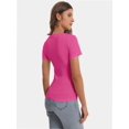 thumbnail image 6 of Women's T Shirts Short Sleeve Scoop Neck Basic Going Out Tops Fashion Slim Fit Tee, 6 of 6