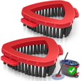 thumbnail image 2 of UYGDUY-Scrub Brush Attachments for O-Cedar EasyWring 2 Tank System, 2 Pcs Scrubber Mop Head, Triangle Spin Mop Hard Bristles Cleaning Brush Replacement Accessories for Bathroom Kitchen Pool Tile Floo, 2 of 4