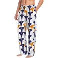 thumbnail image 3 of Mens Pajama Pants - Soft Sleep & Lounge Pants for Men, Purple Yellow Calla Lily Flowers Cuteness Casual PJ Bottoms Pants with Pockets, 3 of 5