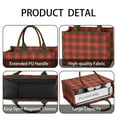 thumbnail image 3 of Large Capacity Tote Bag,Red Green Checkerboard Checkered Pattern Handbag Fashion Luxury Tote Bag,15.7"x13"x 5.1" Inches,Laptop Compatible, 3 of 3
