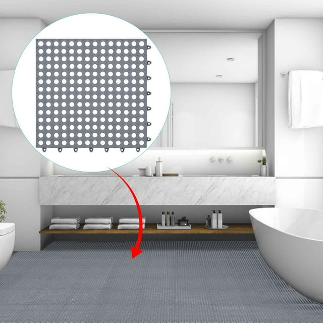 Xihbxyly Alfombrilla de Ducha con Ventosa, Personalizable y Recortable, Antideslizante, con Drenaje Impermeable, Cobertura Total, Ideal para El Baño y Larga Duración.