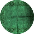thumbnail image 1 of Ahgly Company Indoor Round Oriental Green Industrial Area Rugs, 6' Round, 1 of 4