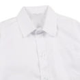 thumbnail image 3 of Sxiwei Little Kids Boys Teens Classic Formal White Dress Shirt Long Sleeve Button Down Uniform Oxford White 16/130, 3 of 7