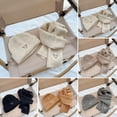 thumbnail image 2 of Visland 2Pcs/Set Knitted Hat Scarf Set Heart Embroidery Pattern Brimless Hat Long Scarf Set Soft Breathable Winter Accessory, 2 of 8