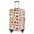 thumbnail image 2 of Goofa Hot Dog Pizza Pattern Luggage Covers For Suitcase,Suitcase Cover Protector Fit 18-32 Inch Luggage-Large, 2 of 9