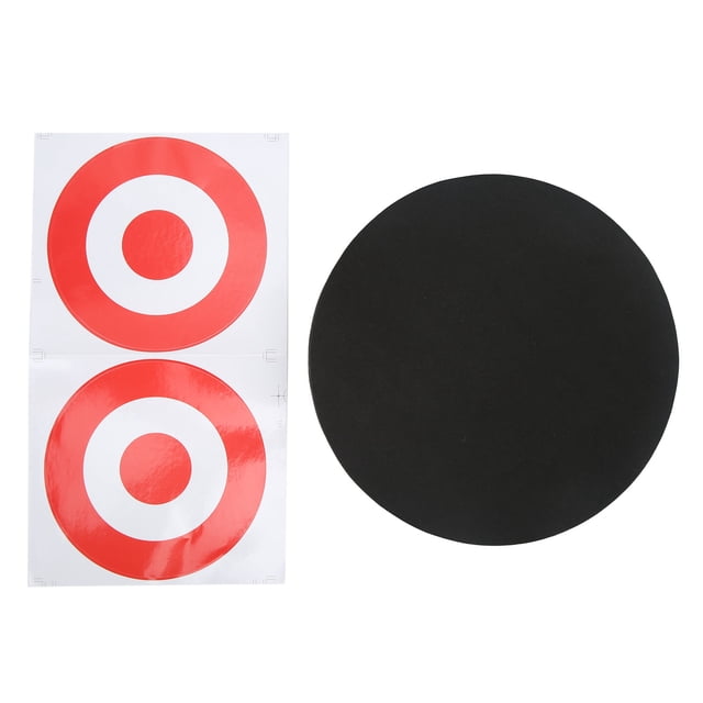 Round Moving Arrows Target, Contrasting Colors EVA Foam Archery Target For Indoor Black