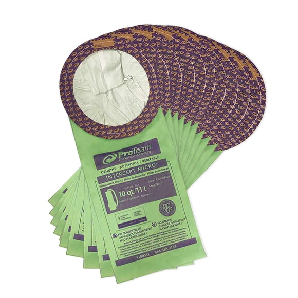 Paquete de 10 microfiltros ProTeam para Coachvac, Super Coachvac y Megavac
