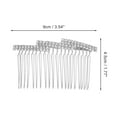 thumbnail image 2 of Unique Bargains 1 Pc Women's Portable Diamond Side Comb for Parties Silver Tone Alloy, 2 of 4