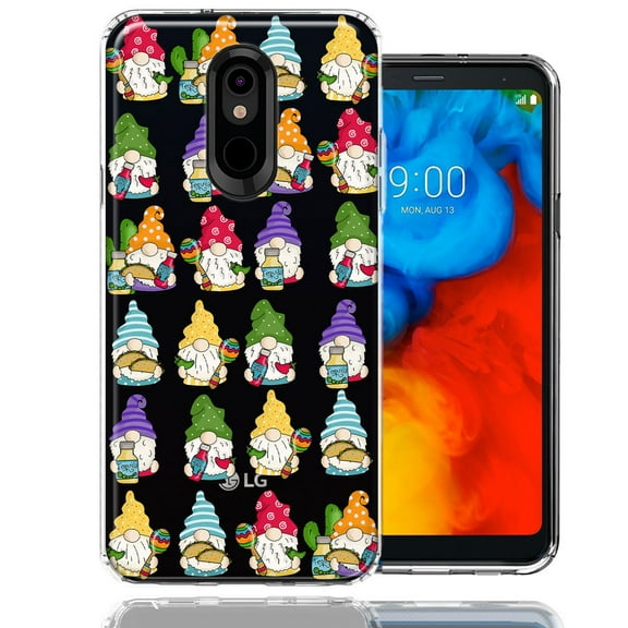 MUNDAZE LG K40 Cinco De Mayo Party Cute Gnomes Mexico Tacos Fiesta Double Layer Phone Case Cover