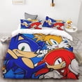 thumbnail image 5 of Juego de edredón de 3 piezas con estampado digital 3D de Sonic Boy, suave, 100 % poliéster, tamaño king, para decoración del hogar, regalo para adolescentes y niños, 5 of 5