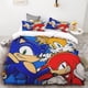 thumbnail image 5 of Juego de edredón de 3 piezas con estampado digital 3D de Sonic Boy, suave, 100 % poliéster, tamaño king, para decoración del hogar, regalo para adolescentes y niños, 5 of 5