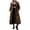 Dark Brown, variant on Women's Winter Long Puffer Coats Hooded Zip Up Casual Thickened Down Jackets Trendy Warm Clothes Outerwear