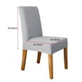thumbnail image 2 of 1pcs Stretch Solid Diamond Lattice Dining Chair Cover Slipcover Removable Washable Short Dining Chair Protector Seat Solid Slipcovers for Hotel Dining Light Gray, 2 of 7