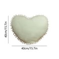 thumbnail image 3 of Qhnvtd Heart Shaped Decorative Pillow, Cute Wind Bedside Cushion, Soft Cotton Material with Exquisite Ball Trim, Multifunctional for Sofa, Office & Naps, Romantic Gift for Family & Home Decor, 3 of 6