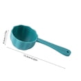 thumbnail image 4 of Pet Food Measuring Spoon Rounded Bottom Ergonomic Non-slip Handle Food-grade Plastic 15.3cm Yellow Orange Blue Green Easy Clean Multi-Purpose Kitchen Rice Grain Storage Scoop, 4 of 7