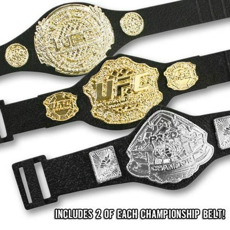 Set of 6 UFC Championship Action Figure Belts: 2 UFC, 2 Pride, & 2 WEC Action Figure Belts