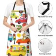 thumbnail image 4 of Kdxio Transports with Animals Apron with Pockets Adjustable Kitchen Aprons for Men Women Waterproof Aprons for Cooking,Drawing,Crafting, Baking Household Cleaning, 4 of 8
