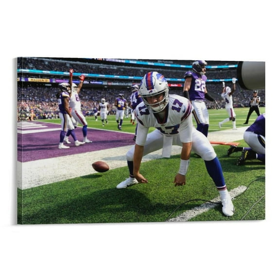 Josh Allen Canvas Poster Posters Wall Art Painting Canvas Gift Living Room Prints Bedroom Decor Poster Artworks 16x24inch(40x60cm)