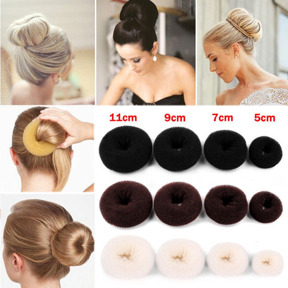 Hair Bun Mesh Shaper Styler Donut Former Ring Hairdresser Accessories