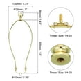 thumbnail image 2 of Kit de arpa de lámpara Uxcell de 12 pulgadas con remates, soportes para pantallas de lámpara tono dorado, 1 juego, 2 of 6