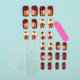 thumbnail image 4 of Uñas postizas adhesivas GCSQW medianas cuadradas rojas con hoja de arce, 24 piezas, 4 of 6