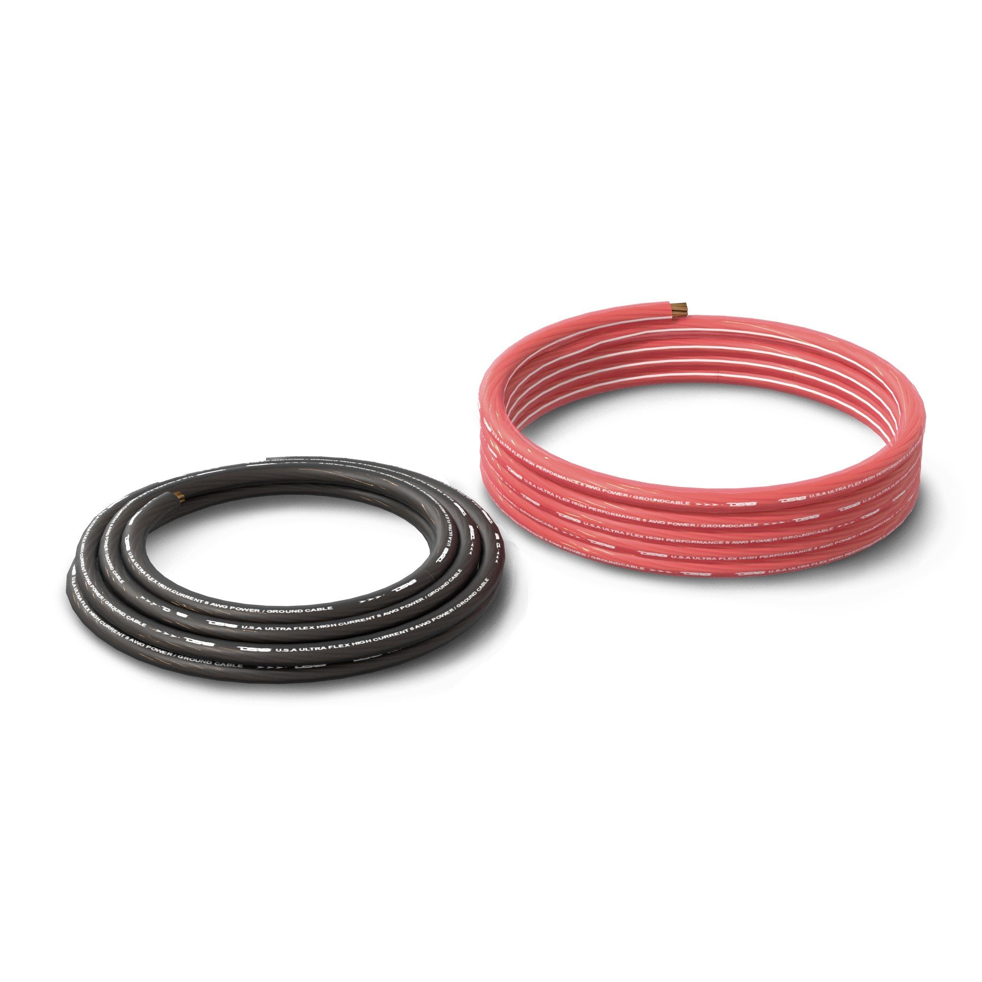 DS18 PW-OFC8GA-5BK/20RD 8-GA Ultra Flex OFC Ground Power Cable 5 Ft Black and 20 Ft Red Kit